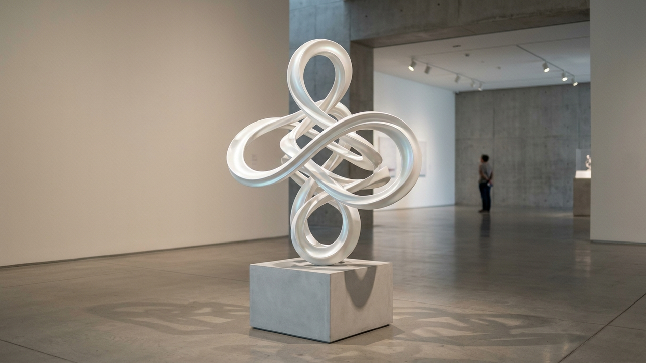 Rapid Architectural & Product Massing Studies: Generating 20 Variants with SF3D/InstantMesh and Batch-Printing on GLUCK SLA — Museum-grade continuous-ribbon kinetic sculpture engineered in Rhino 8 and finished in satin pearl white SLA — Concept Illustration (Not a Photograph of Delivered Client Parts)