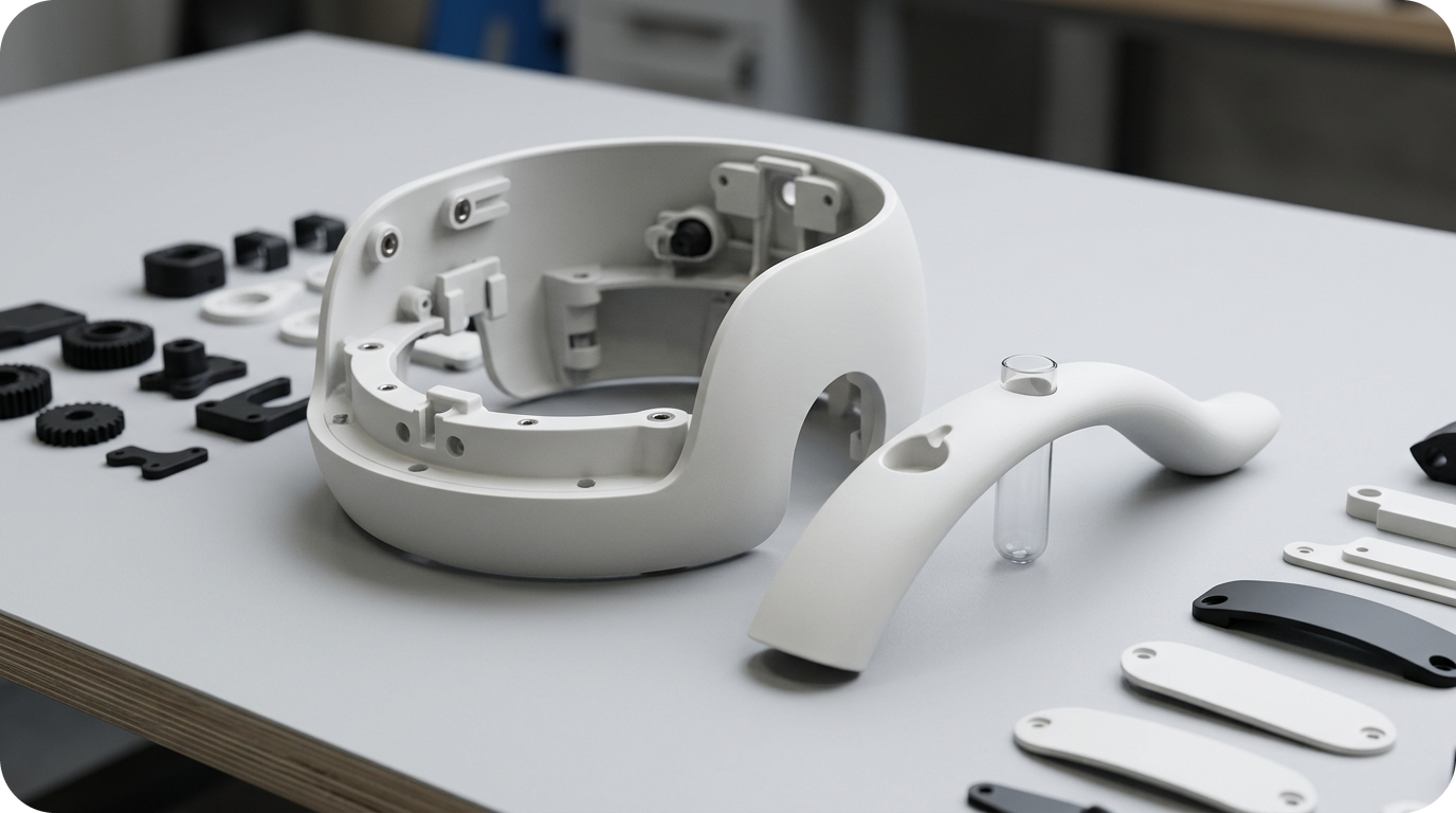 GLUCK의 산업용 SLA 3D프린팅으로 제작한 부품. Source: GLUCK