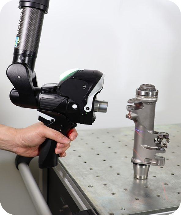 3D scanning can help manufacturers capture component geometry for reverse engineering, redesign, and inspection. Image courtesy of Hexagon.