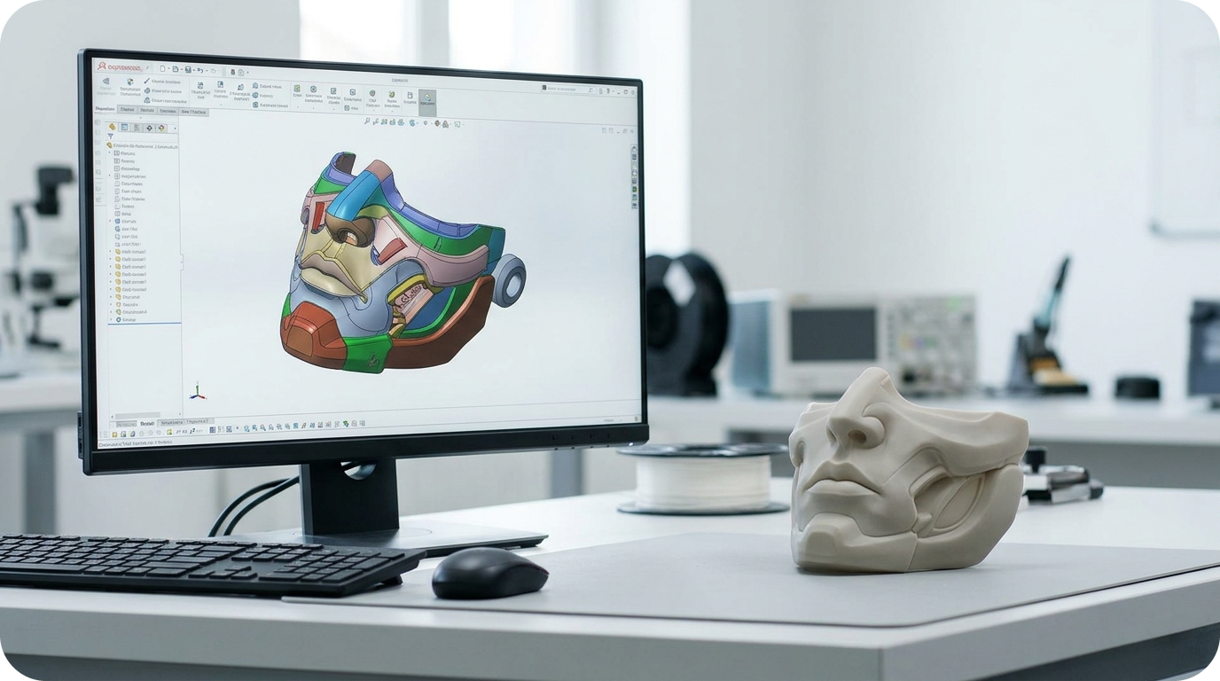 Previewing color and translucency on screen before producing a print (AI-generated visual by gemini)